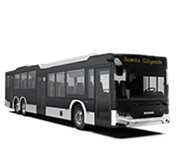 бял / черен Scania Citywide, градски автобус